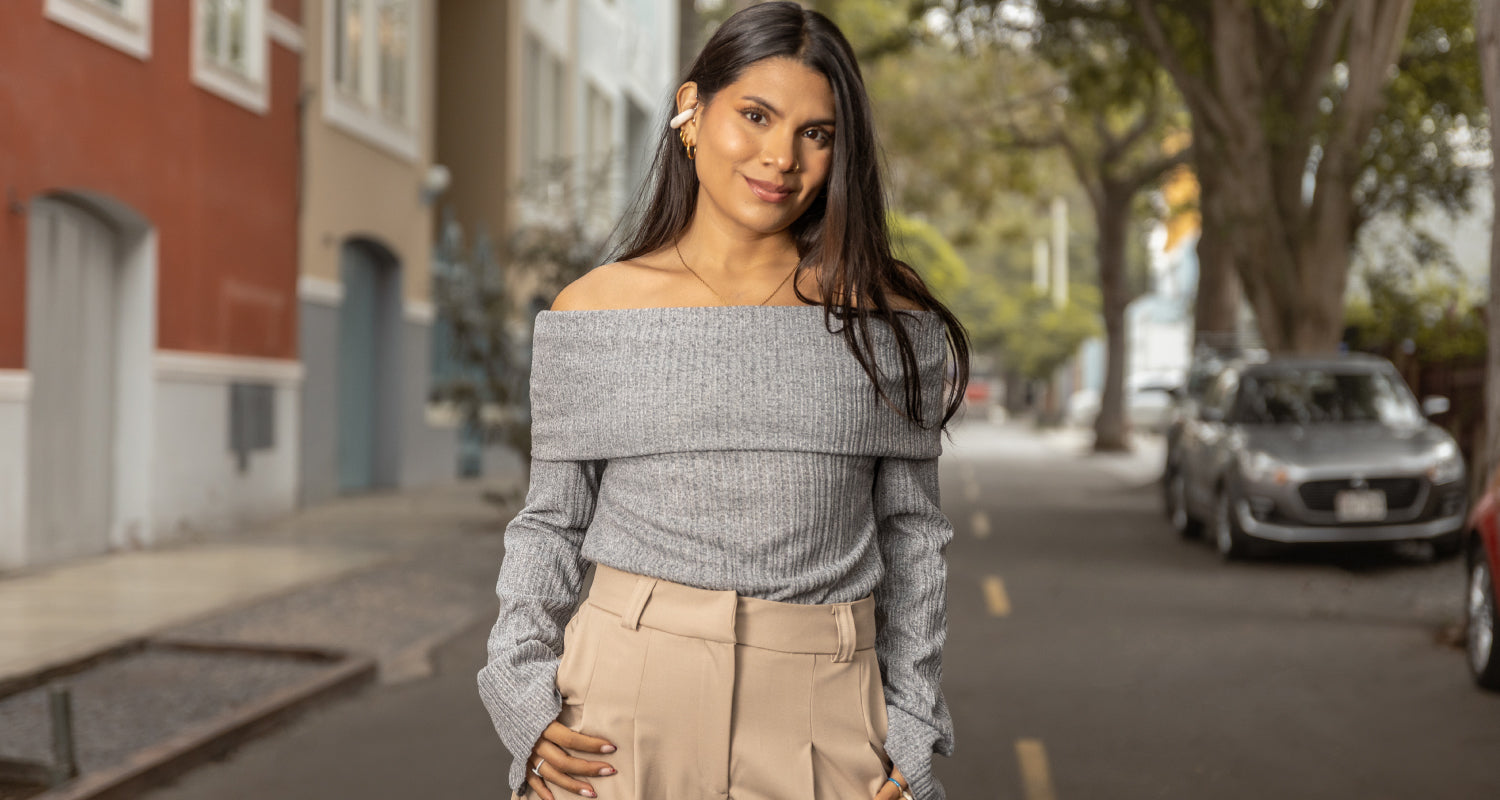 chompa off shoulder