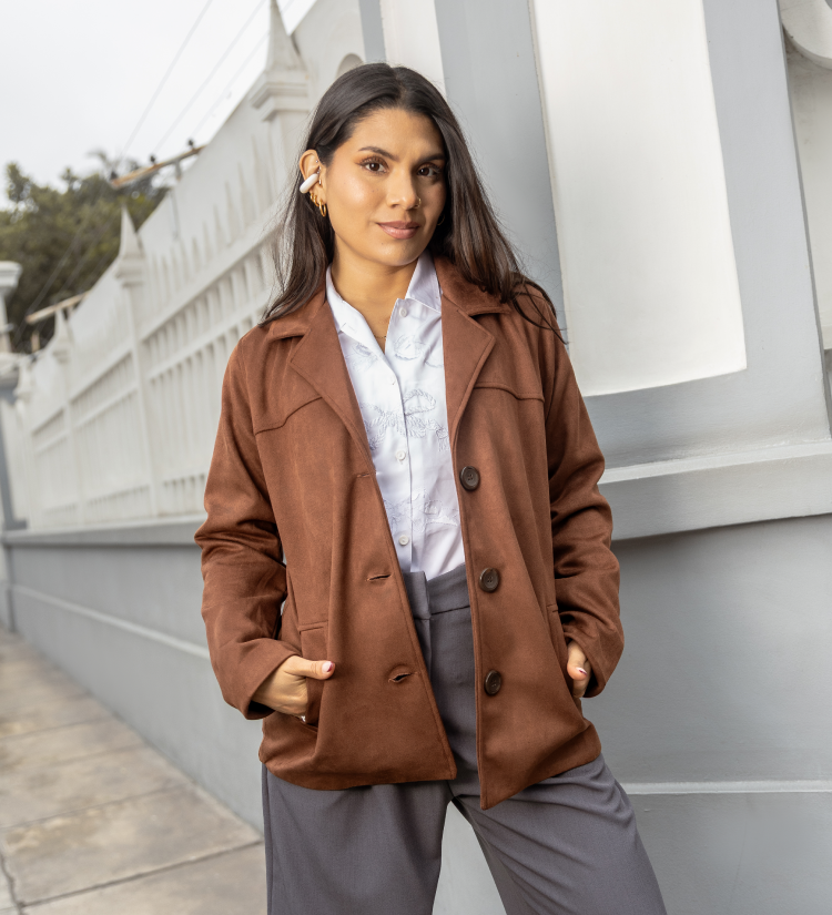 Casaca Suede Marrón
