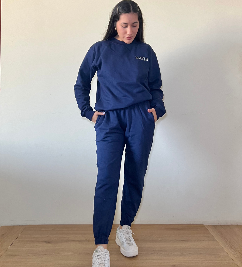 Jogger Franela Azul