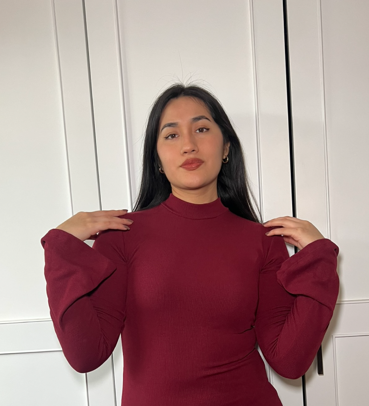 Vestido Volado Vino